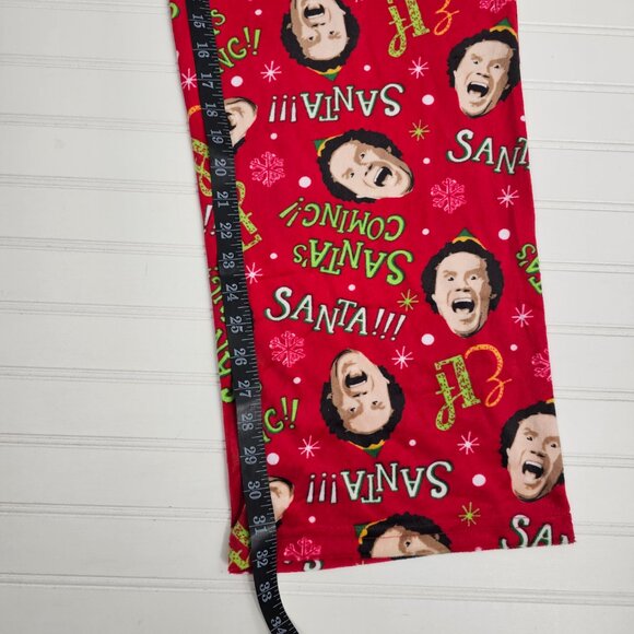 Elf Movie Santa's Coming Red Ultra Soft Holiday Men's Pajama Pants Size L NWT - Picture 11 of 11